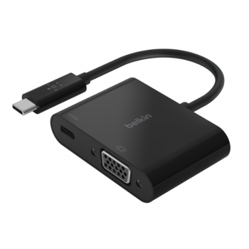 Belkin AVC001btBK USB-C 轉VGA+充電轉接器